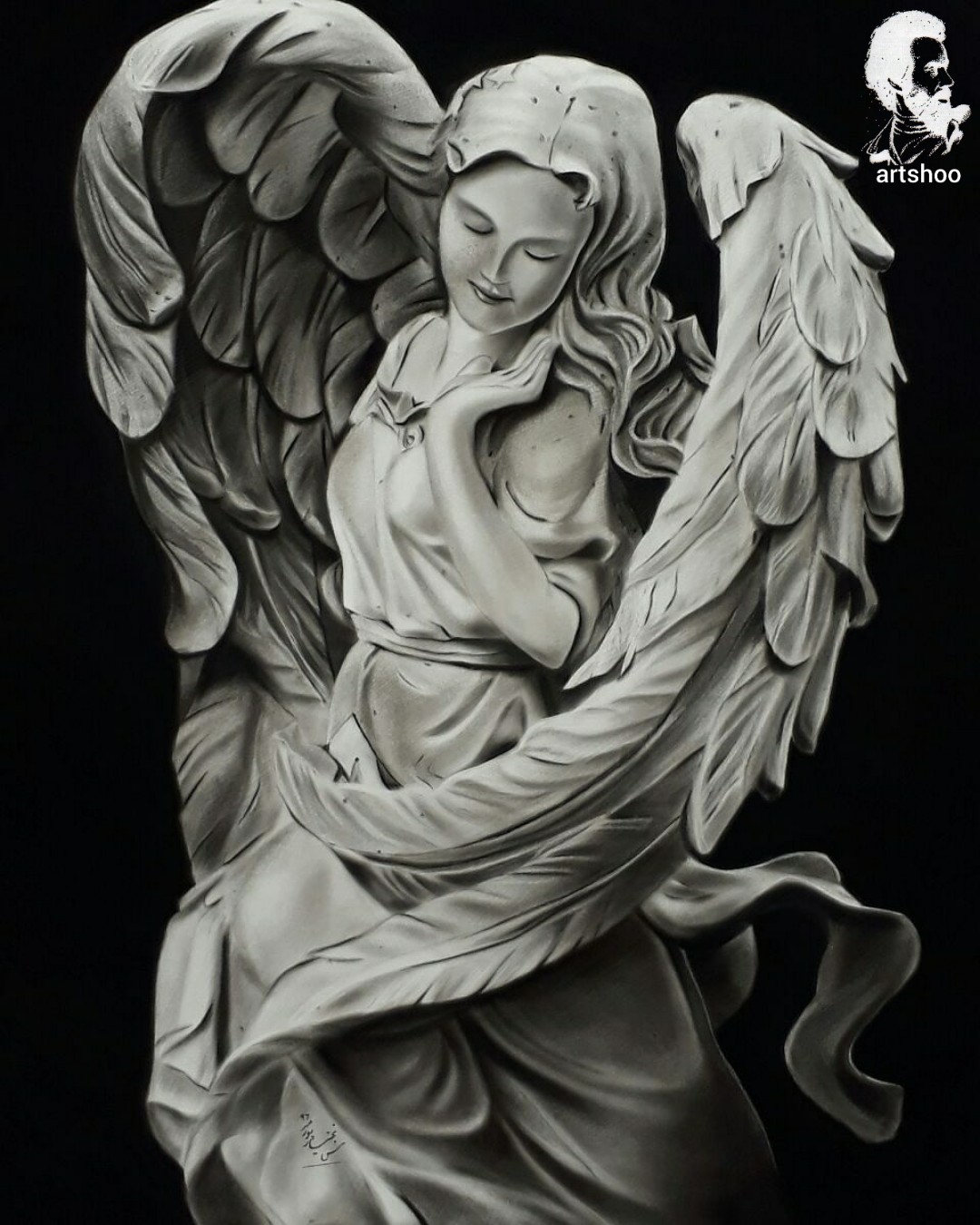 نقاشی سیاه قلم اورژینال